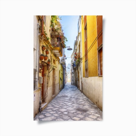 Poster sonnige gasse in Brindisi – Wallnifity®