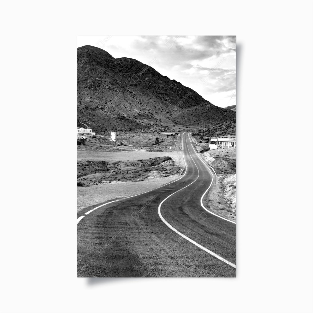 Poster gewundene straße durch die berge – Wallnifity®