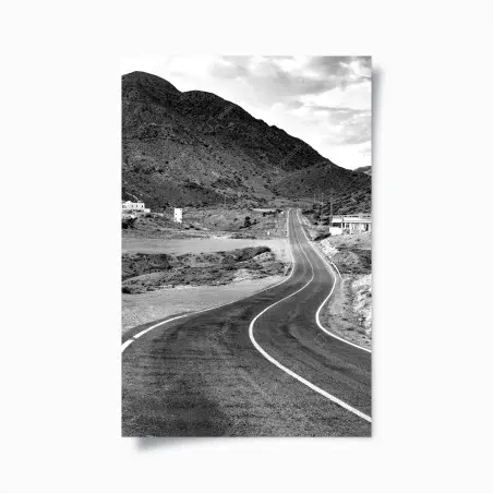 Poster gewundene straße durch die berge – Wallnifity®