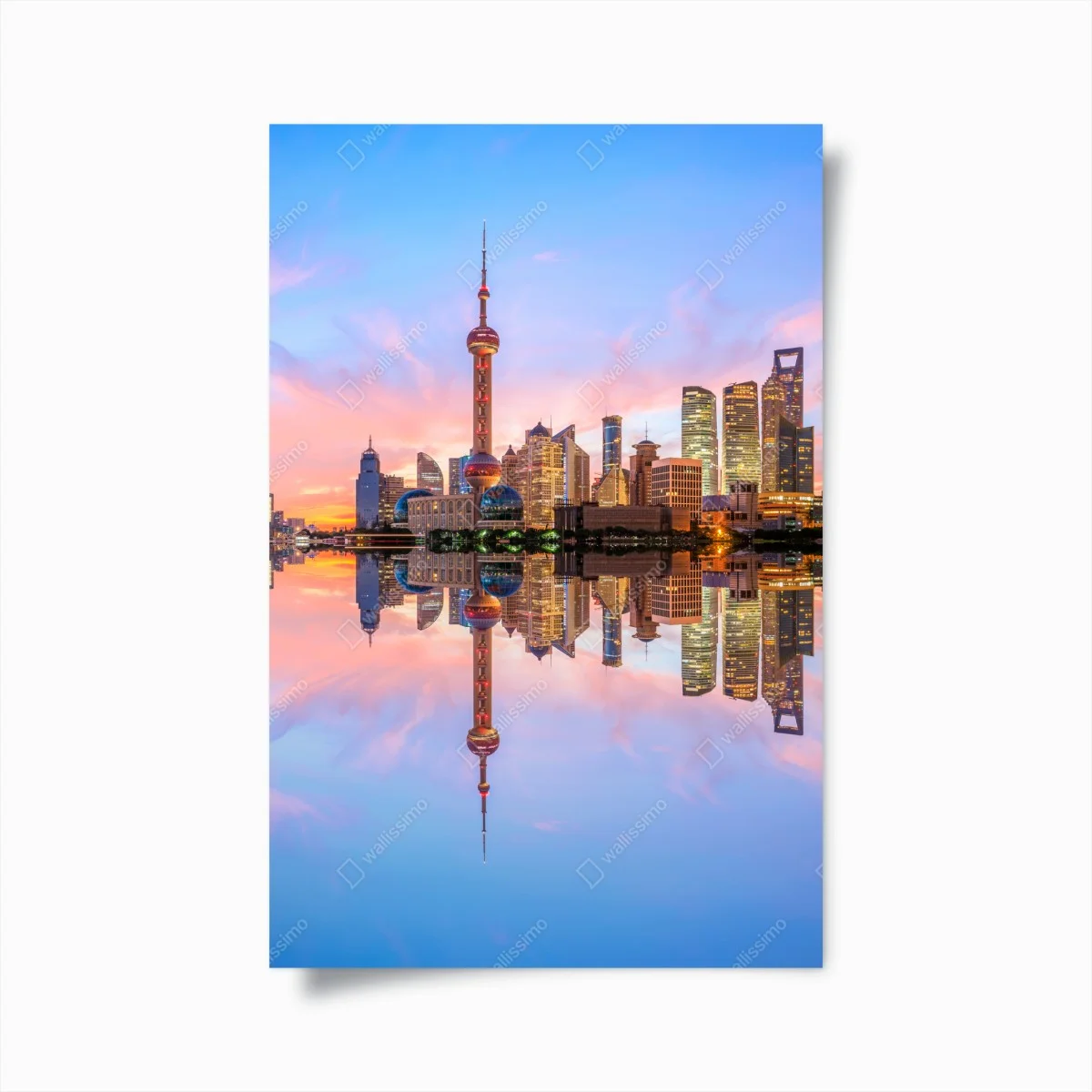 Poster Shanghai skyline bei sonnenaufgang – Wallnifity® Poster Shanghai skyline bei sonnenaufgang – Wallnifity®