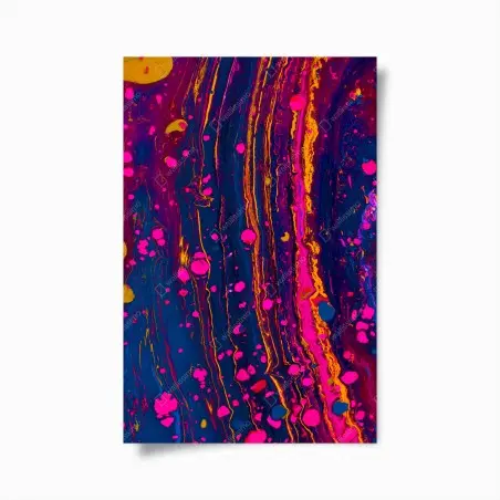 Poster neon marmorierte abstrakte wandgrafik – Wallnifity®