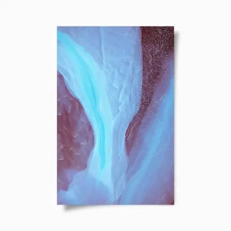 Poster ätherisches türkis-rosa marmormuster – Wallnifity®