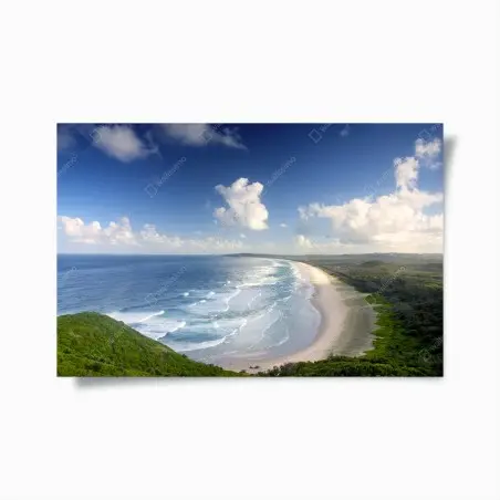 Poster panorama der küste von Byron Bay – Wallnifity®