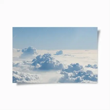 Poster luftige wolkenlandschaft im soften blau – Wallnifity®