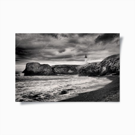 Poster leuchtturm Yaquina Bay an stürmischer küste – Wallnifity®