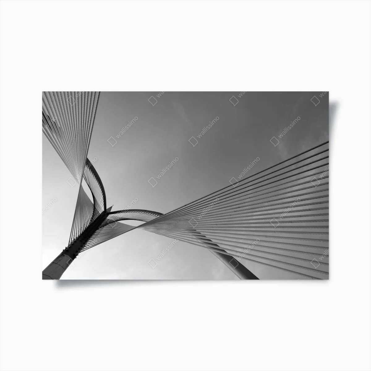 Poster monochrome brücke mit geometrischen linien – Wallnifity® Poster monochrome brücke mit geometrischen linien – Wallnifity®