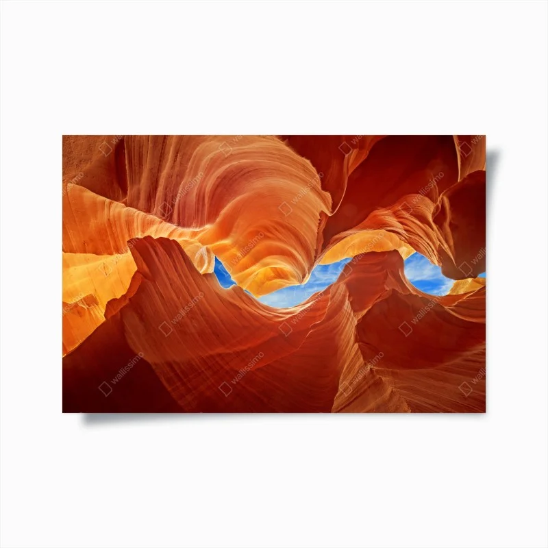 Poster Antelope Canyon geschwungene sandsteinformationen