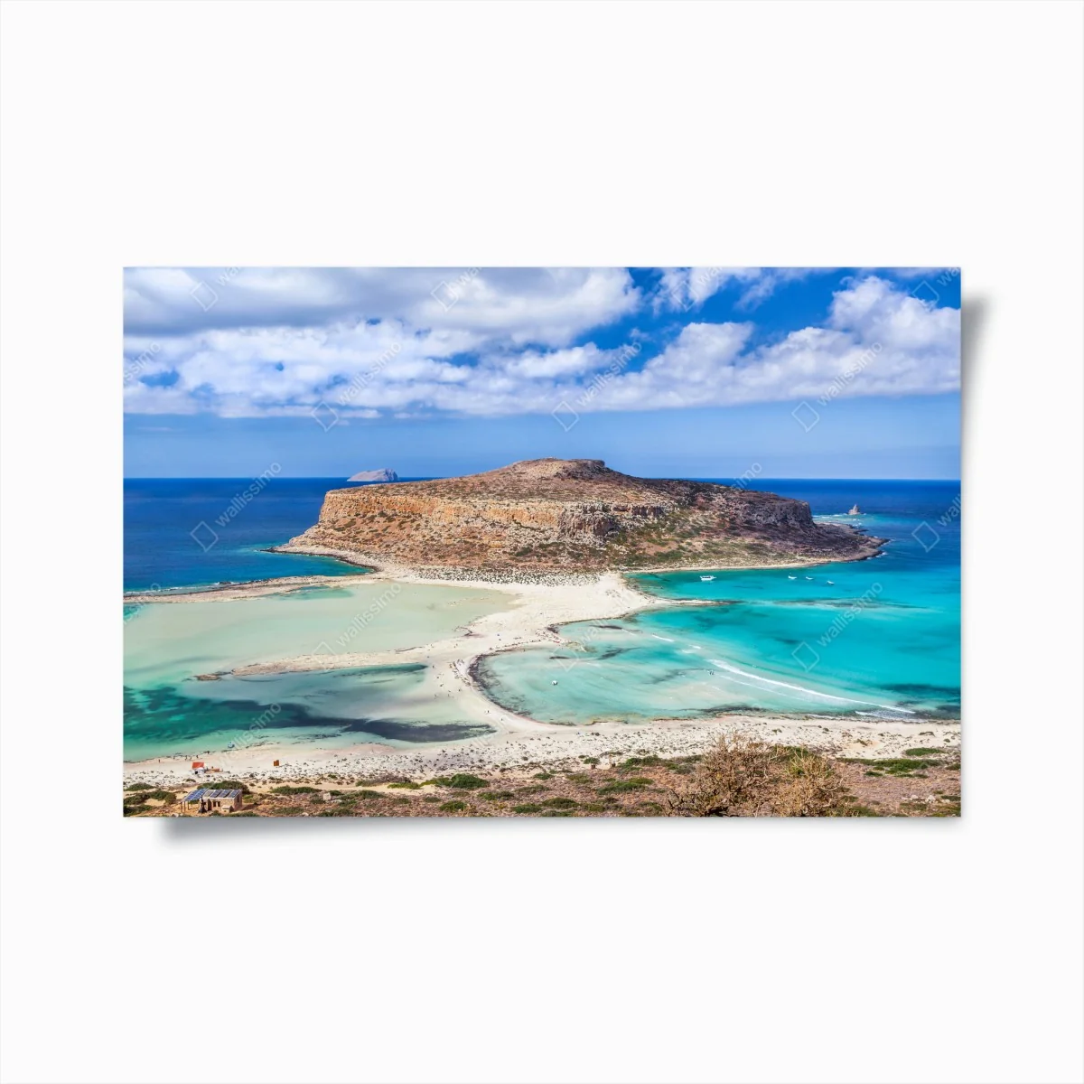 Poster türkise lagune mit insel und sandstrand – Wallnifity® Poster türkise lagune mit insel und sandstrand – Wallnifity®
