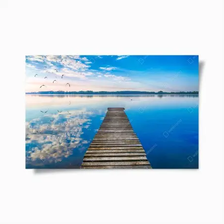 Poster ruhiger steg am See Selment Wielki, Masuren – Wallnifity®