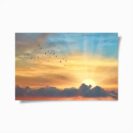 Poster goldener sonnenaufgang über den wolken – Wallnifity®