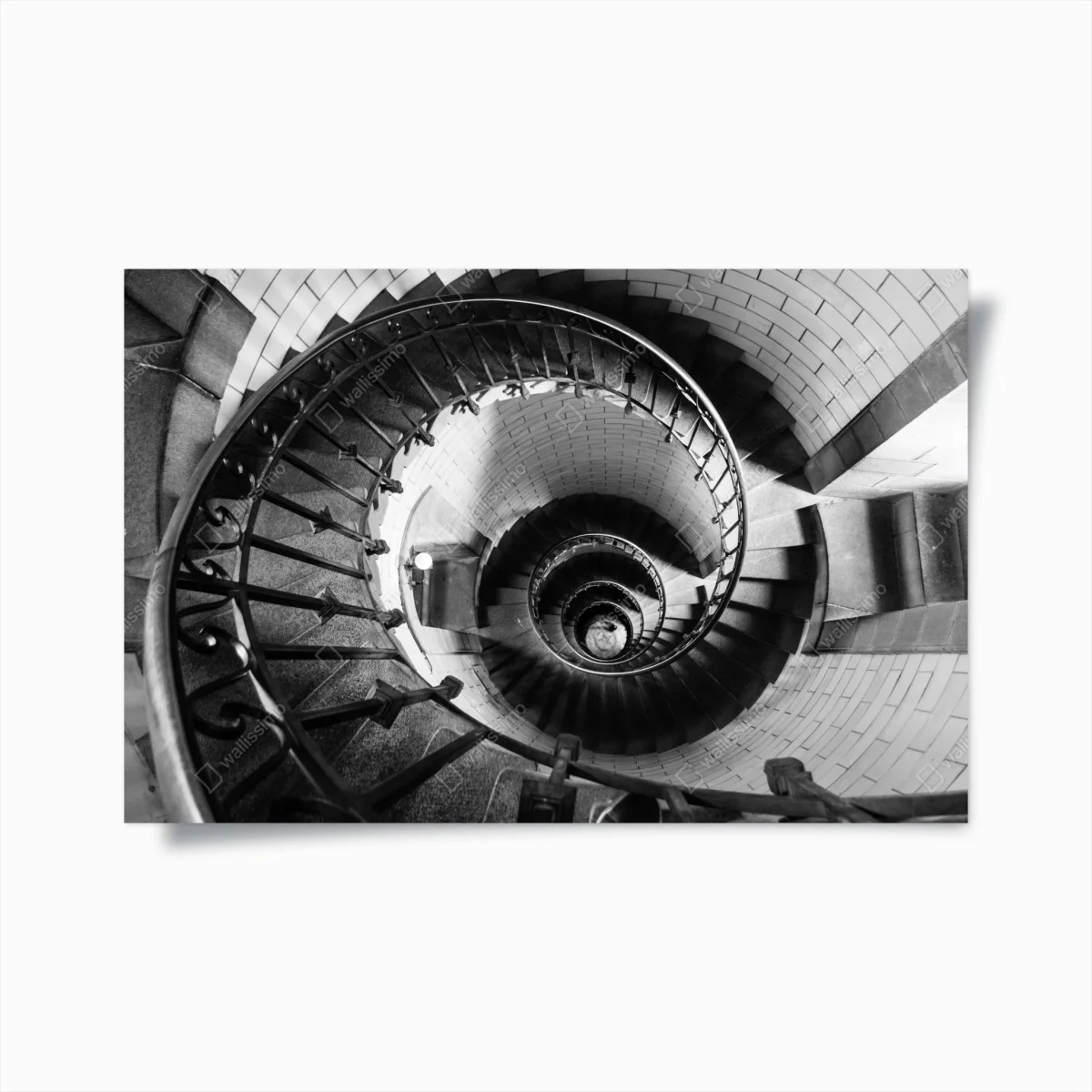 Poster spiraltreppe in monochromer perspektive – Wallnifity® Poster spiraltreppe in monochromer perspektive – Wallnifity®