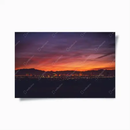 Poster Las Vegas panorama bei dämmerung – Wallnifity®