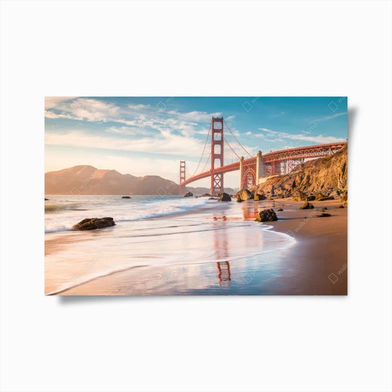 Poster San Francisco Golden Gate Bridge bei sonnenuntergang