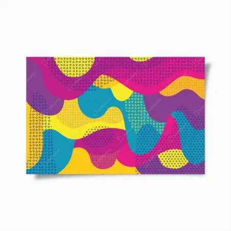 Poster leuchtendes abstraktes wellenmuster – Wallnifity®