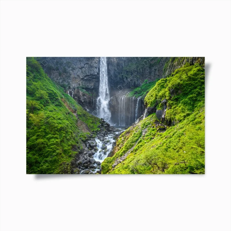 Poster Kegon wasserfall Nikko landschaft