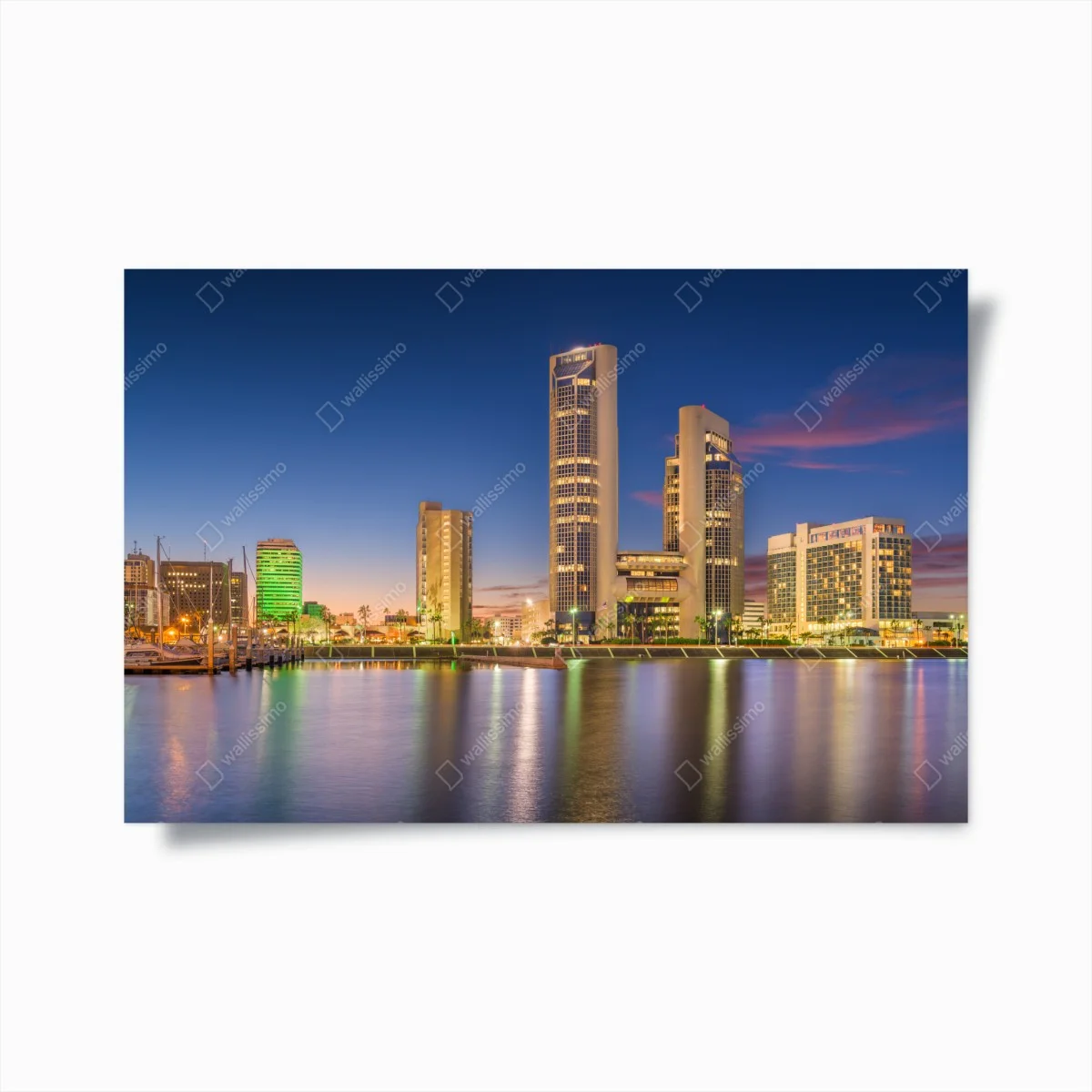 Poster Corpus Christi skyline bei dämmerung – Wallnifity® Poster Corpus Christi skyline bei dämmerung – Wallnifity®