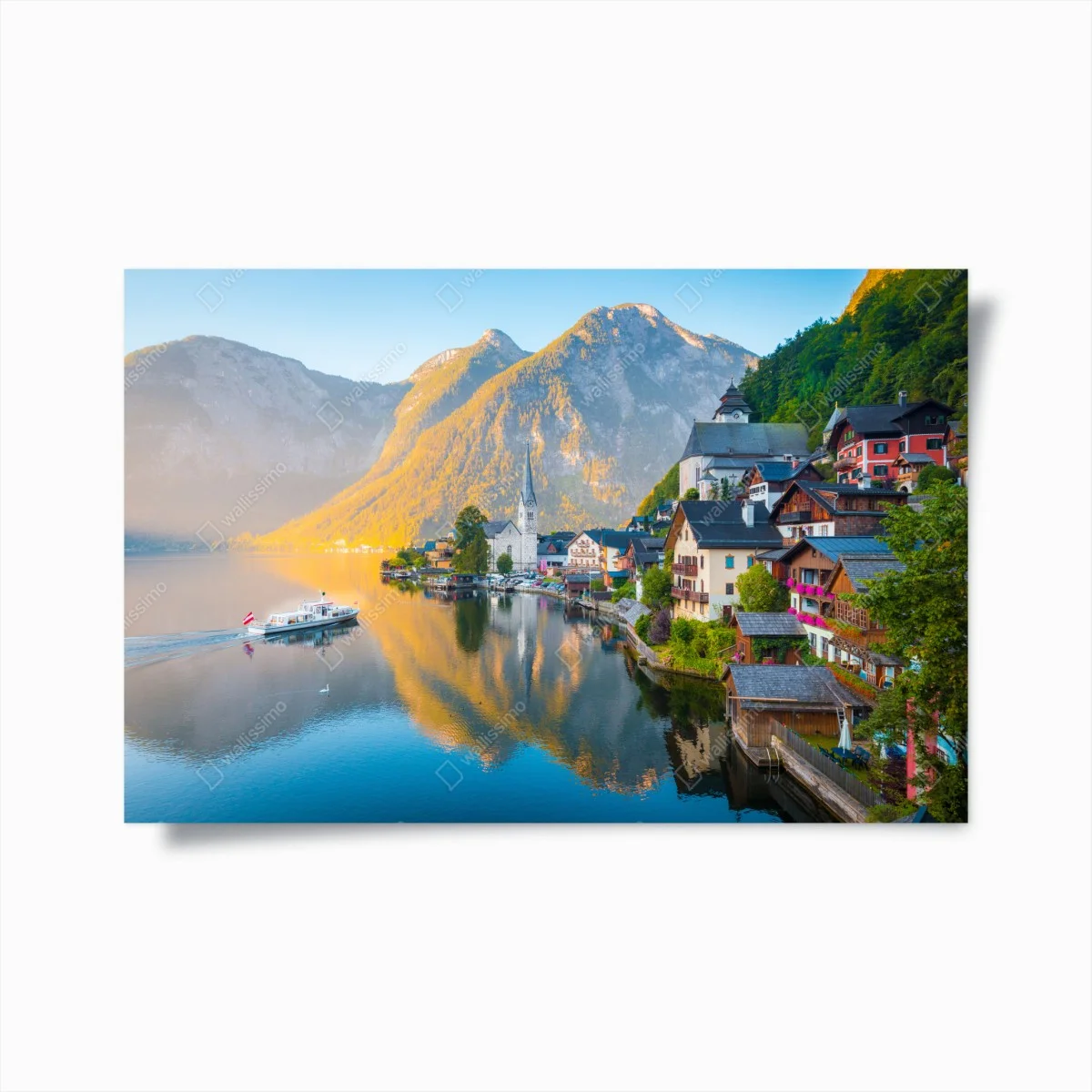 Poster morgendlicher lichtglanz über Hallstatt am see – Wallnifity® Poster morgendlicher lichtglanz über Hallstatt am see – Wallnifity®