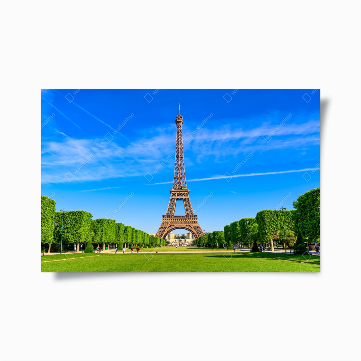 Poster Eiffelturm am Champ de Mars, lebendige pariser skyline – Wallnifity®
