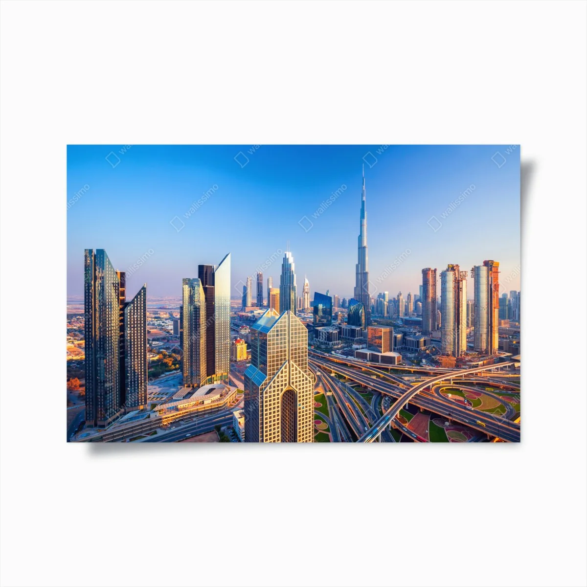 Poster panorama Dubais mit Burj Khalifa bei sonnenuntergang – Wallnifity® Poster panorama Dubais mit Burj Khalifa bei sonnenuntergang – Wallnifity®