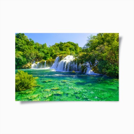 Poster smaragdgrüner wasserfall – Wallnifity®
