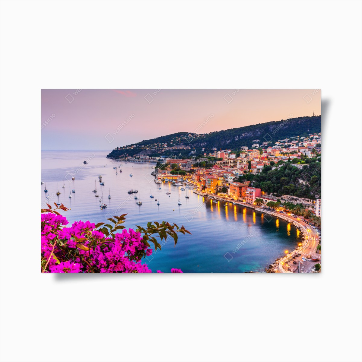 Poster sonnenuntergang über Villefranche-sur-Mer – Wallnifity®
