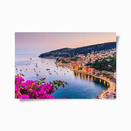Poster sonnenuntergang über Villefranche-sur-Mer – Wallnifity®