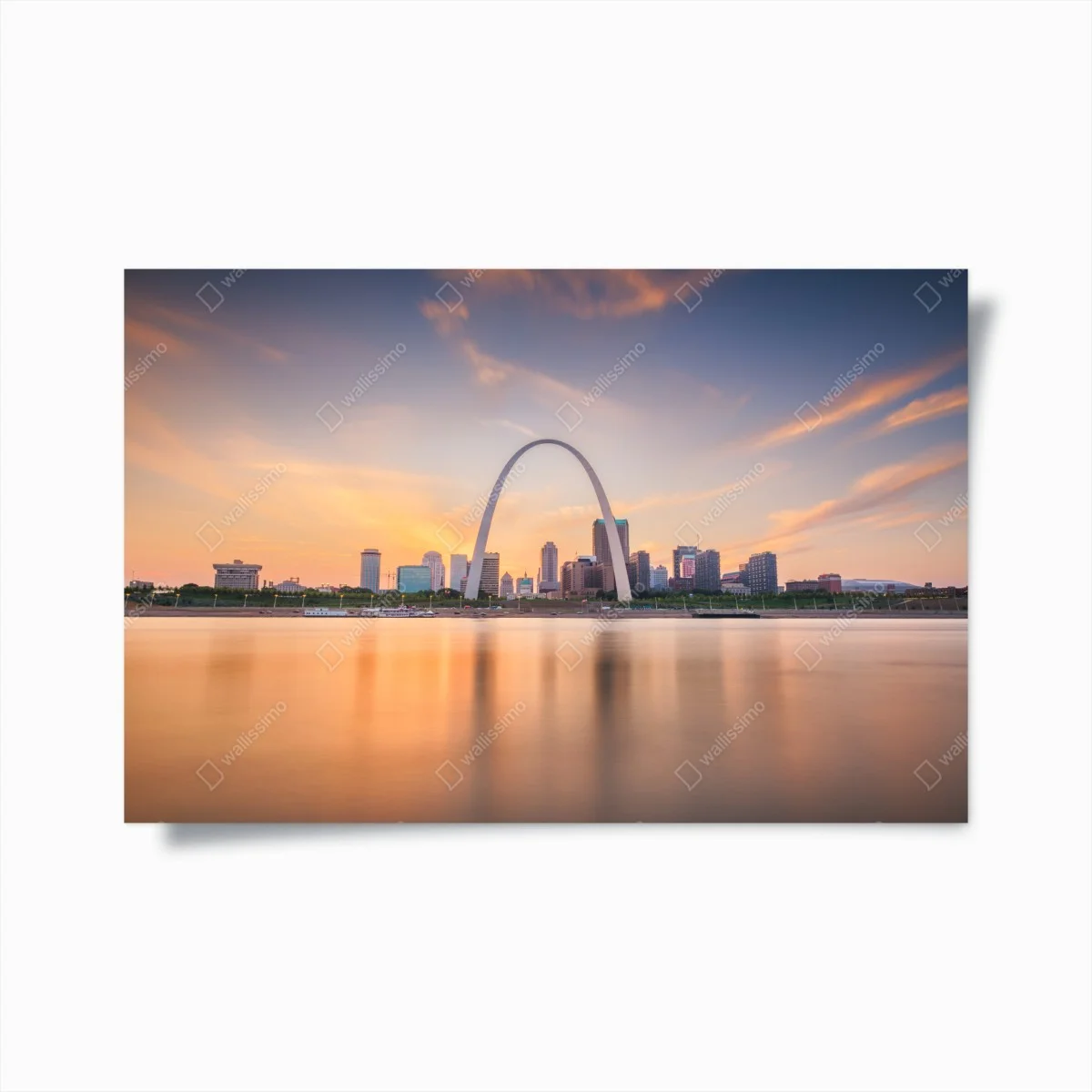 Poster St. Louis skyline bei dämmerung – Wallnifity® Poster St. Louis skyline bei dämmerung – Wallnifity®