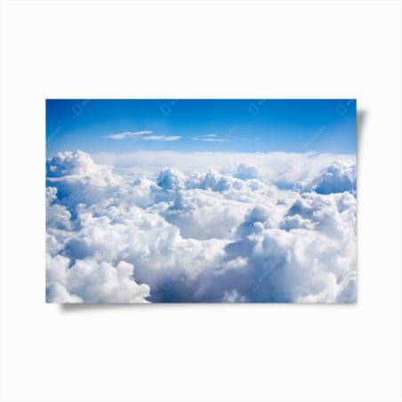 Poster ruhige wolkenlandschaft am blauen himmel – Wallnifity®