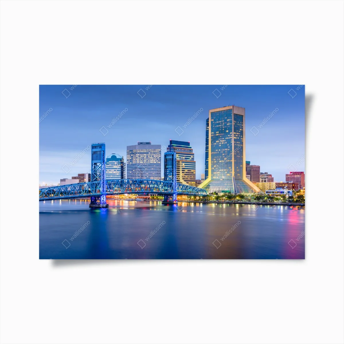 Poster Jacksonville skyline bei dämmerung – Wallnifity® Poster Jacksonville skyline bei dämmerung – Wallnifity®
