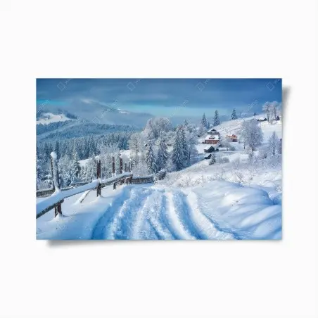 Poster winterweg zum alpendorf – Wallnifity®