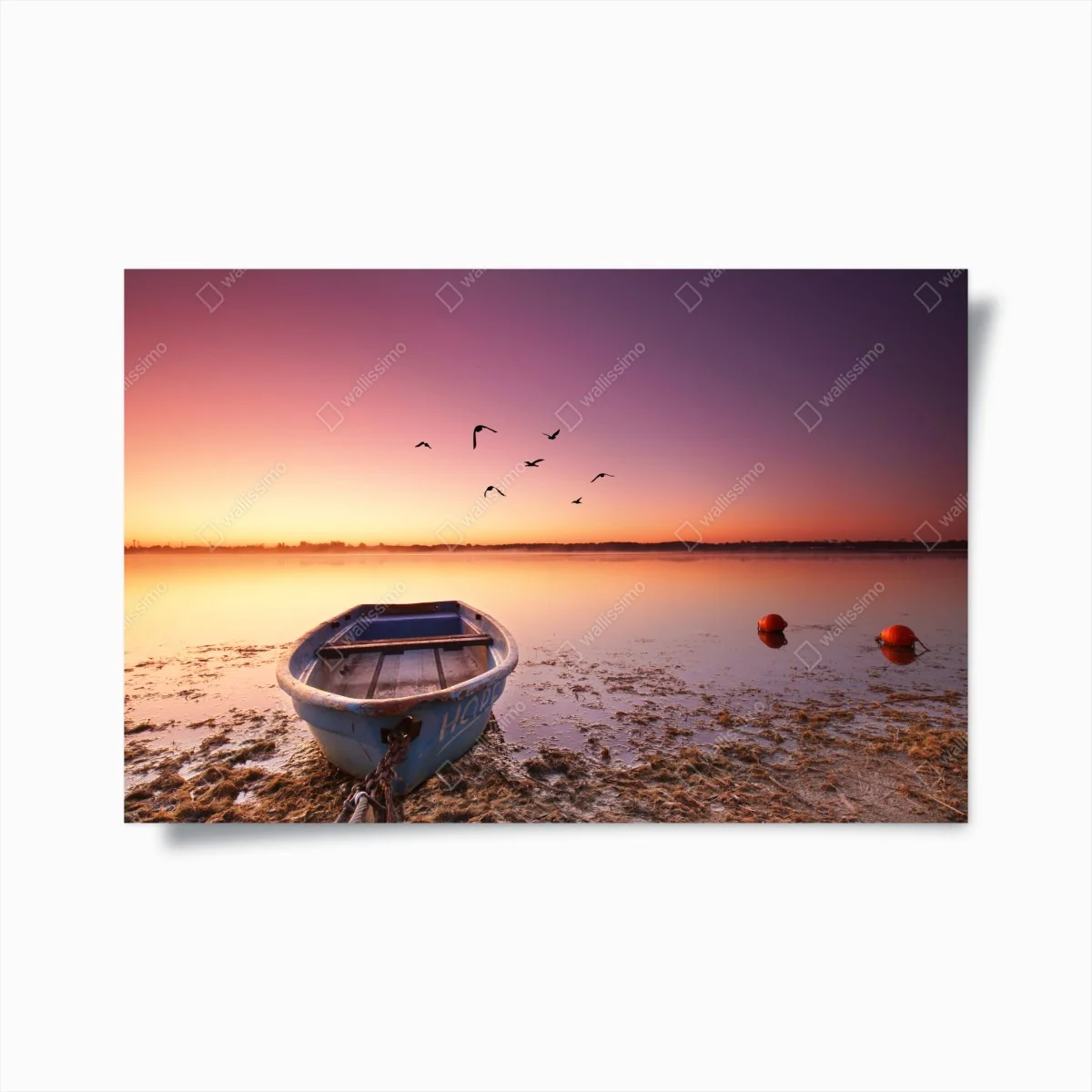 Poster friedliche bootsstimmung im abendlicht – Wallnifity® Poster friedliche bootsstimmung im abendlicht – Wallnifity®