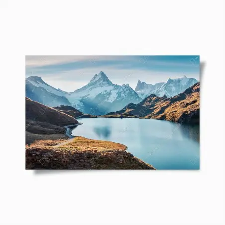 Poster sonnenaufgang über Bachalpsee, Schweizer Alpen – Wallnifity®
