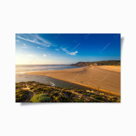 Poster Praia da Amoreira panoramablick – Wallnifity®
