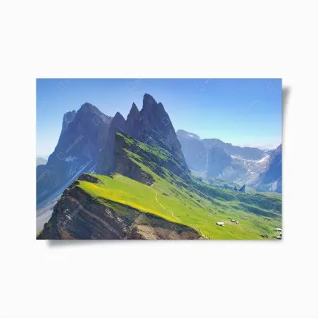 Poster majestätische Seceda in den Dolomiten – Wallnifity®