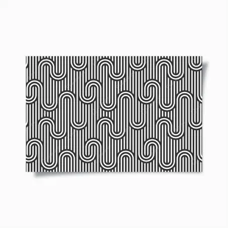 Poster schwarz-weiß geometrisches optisches muster – Wallnifity®