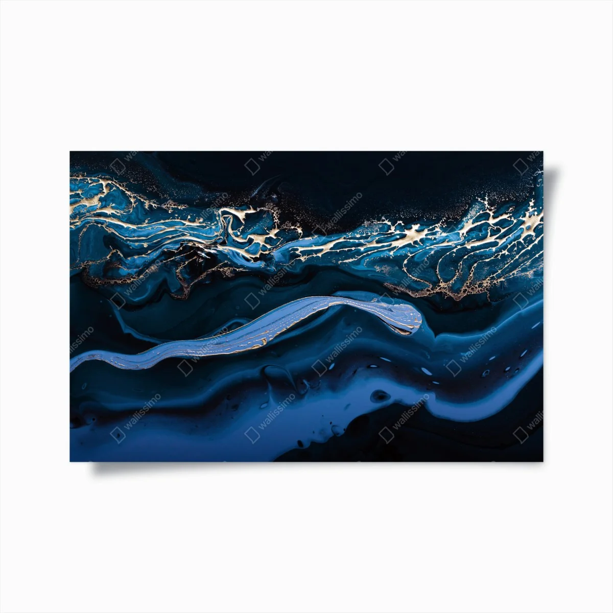Poster marineblaue und goldene abstraktion – Wallnifity® Poster marineblaue und goldene abstraktion – Wallnifity®