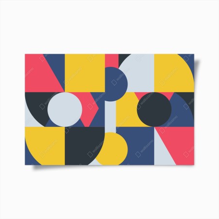 Poster lebendige geometrische komposition – Wallnifity®