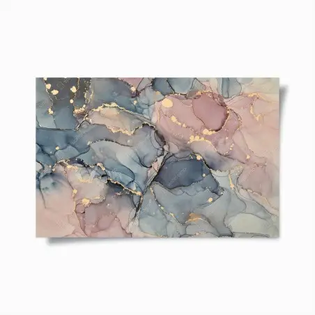 Poster zarte pastell-flüssigmarmor mit goldadern – Wallnifity®