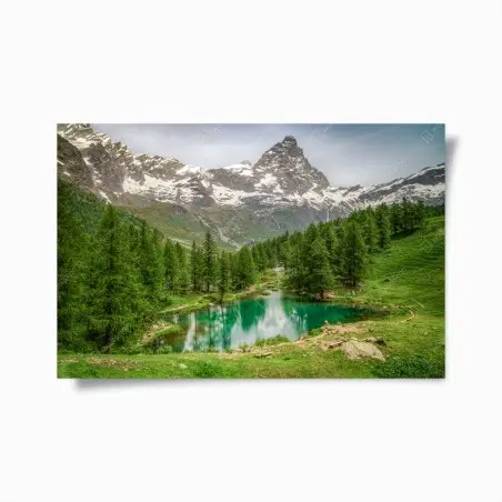 Poster blauer see bei Cervinia – Wallnifity®