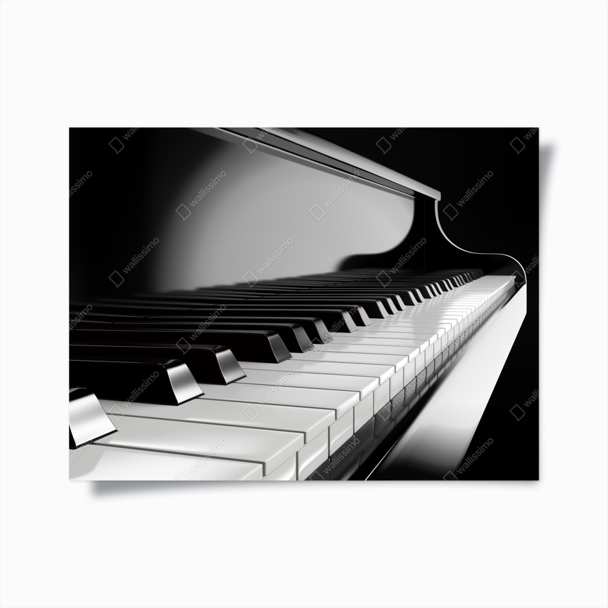 Poster elegante schwarzweiß klaviertasten – Wallnifity®