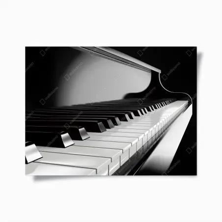 Poster elegante schwarzweiß klaviertasten – Wallnifity®