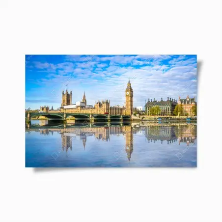 Poster London skyline mit spiegelung auf dem fluss – Wallnifity®