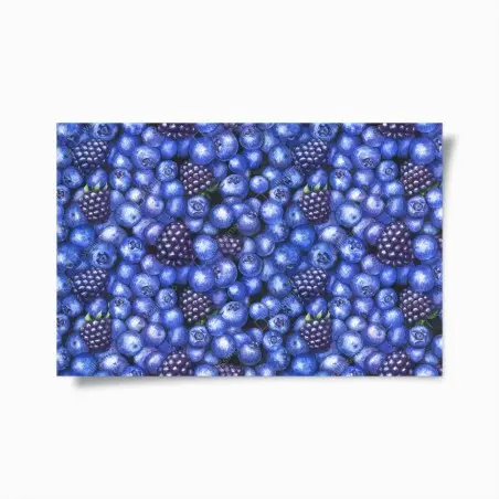 Poster aquarellmuster mit blaubeeren und brombeeren – Wallnifity®
