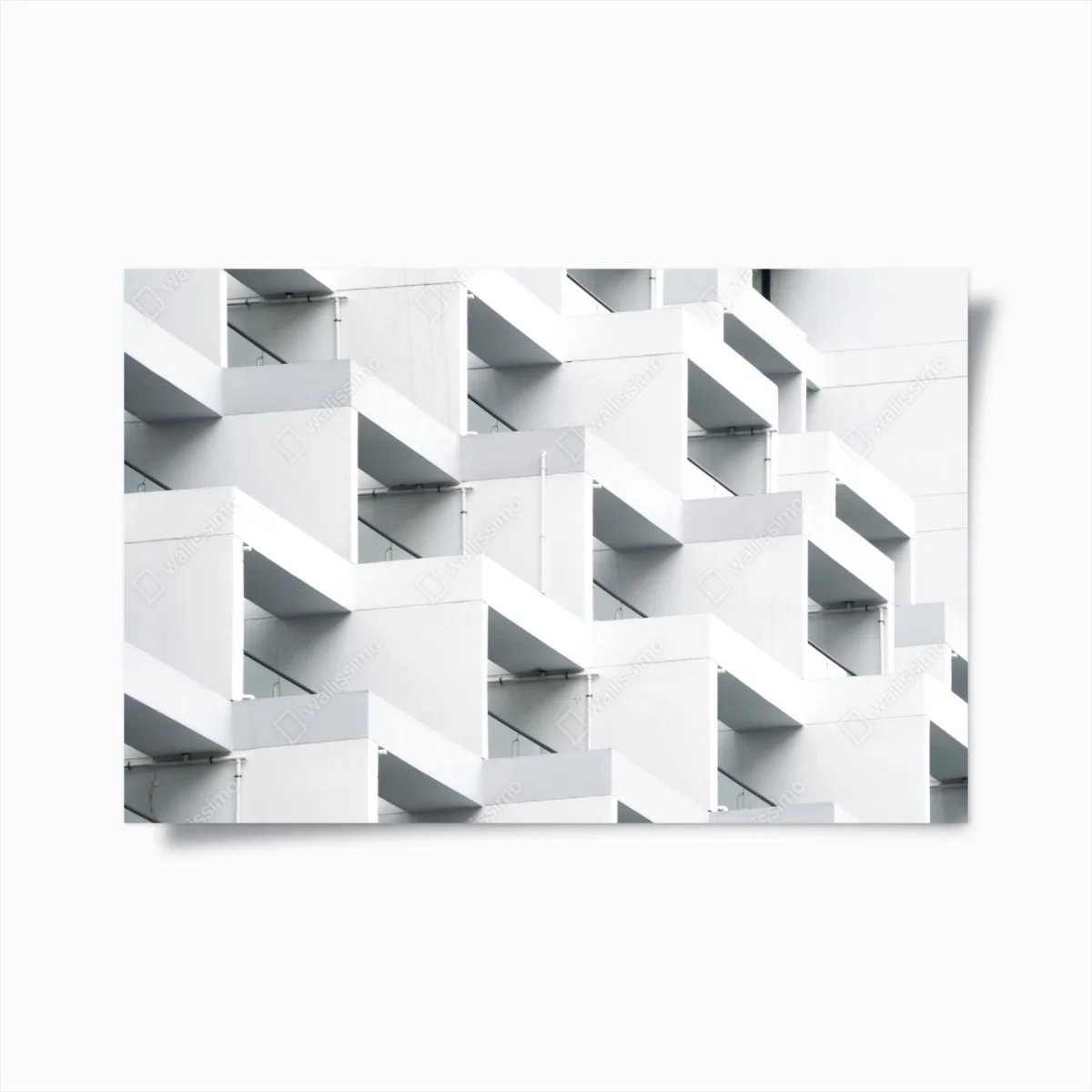 Poster weiße betonfassade im geometrischen muster – Wallnifity® Poster weiße betonfassade im geometrischen muster – Wallnifity®