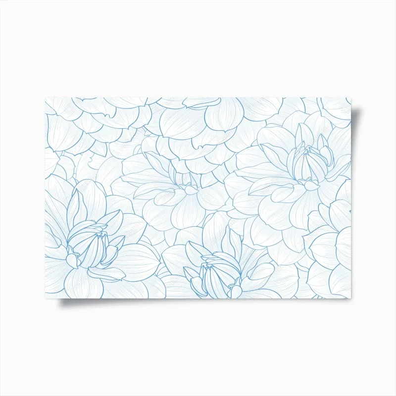 Poster zartes blaues blumenmuster