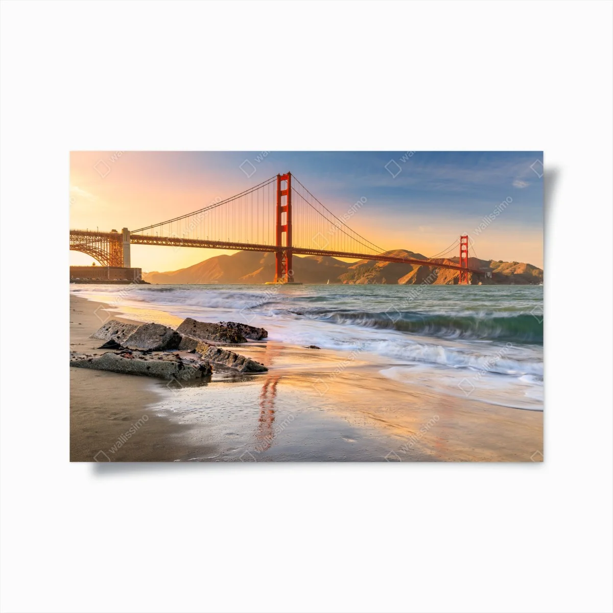 Poster sonnenuntergang an der Golden Gate Bridge – Wallnifity® Poster sonnenuntergang an der Golden Gate Bridge – Wallnifity®