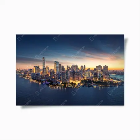 Poster Manhattan panorama bei sonnenaufgang – Wallnifity®