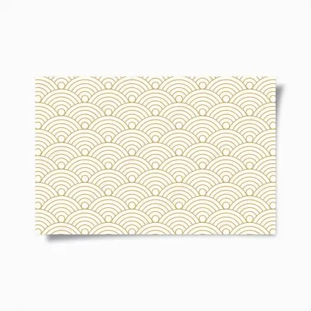 Poster goldenes seigaiha wellenmuster – Wallnifity®