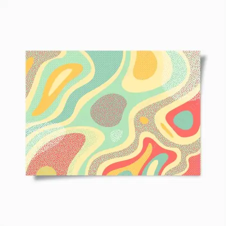 Poster pastelliges organisches abstraktes muster – Wallnifity®