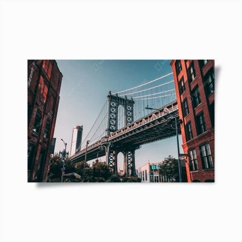 Poster Manhattan brücke in urbaner perspektive
